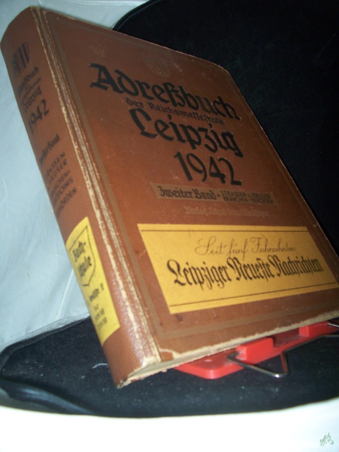 Artikelbild 1 des Artikels “Adreßbuch der Reichsmessestadt Leipzig 1942, zweiter Band, Strasen und Häuser, Branchen, Behörden “