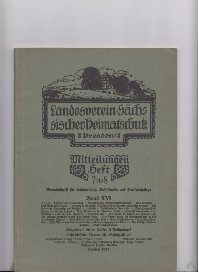 Product image 1 of the product “Mitteilungen Heft 7/8, Band XVI ”