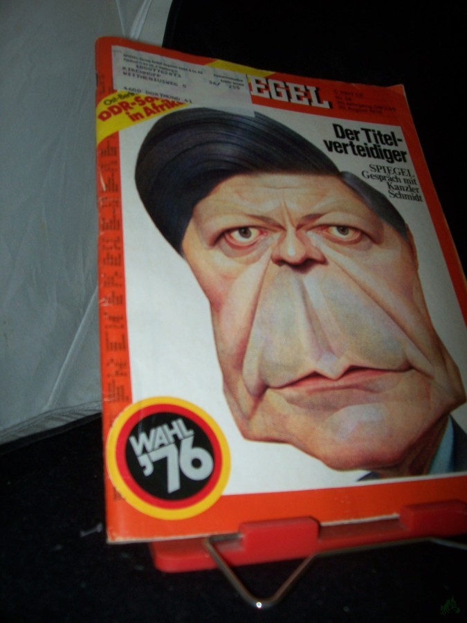 Artikelbild 1 des Artikels “36/1976 Der Titelverteidiger, Spiegel Gespräch mit Kanzler Schmidt “