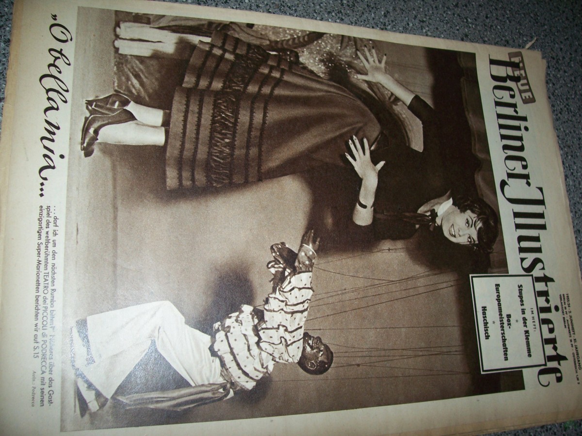 Artikelbild 1 des Artikels “24/1955 O BELLA MIA BERICHT ÜBER DAS GASTSPIEL DES TEATRO DEI PICCOLI DE PODRECCA MIT SEINEN EINZIGARTIGEN SUPERMARIONETTEN “