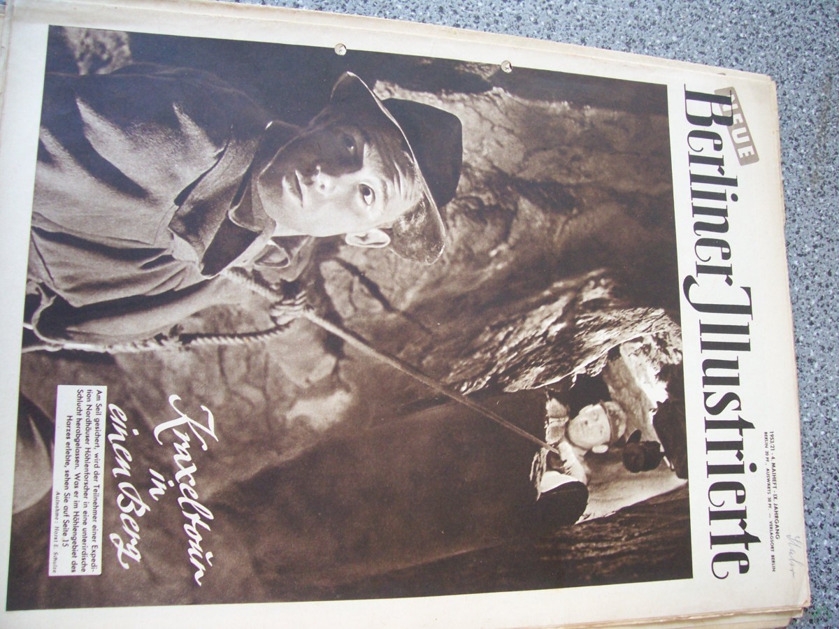 Artikelbild 1 des Artikels “21/1953 KRAXELTOUR IN EINEN BERG BERICHT ÜBER EINE EXPEDITION IN EINER NORDHÄUSER HÖHLE “