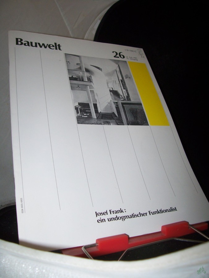 Artikelbild 1 des Artikels “26/1985 Josef Frank ein undogmatischer Funtionalist “