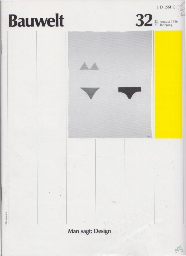 Artikelbild 1 des Artikels “32/1986 man sagt Design “