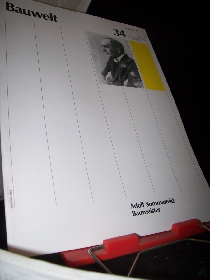 Artikelbild 1 des Artikels “34/1986 Adolf Sommerfeld Baumeister “