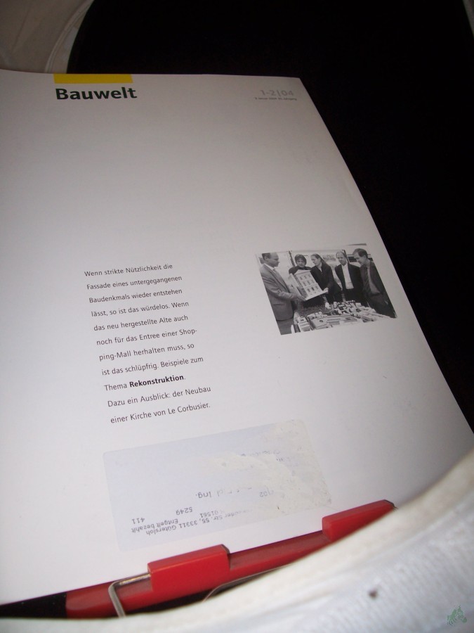 Artikelbild 1 des Artikels “1/2 2004 Rekonstruktion “