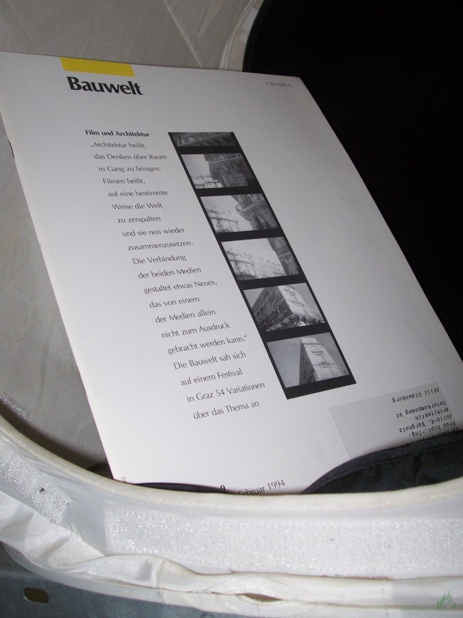 Artikelbild 1 des Artikels “9/1994 Film und Architektur “