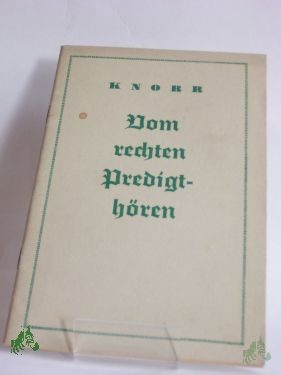 Product image 1 of the product “Vom rechten Predigthören ”