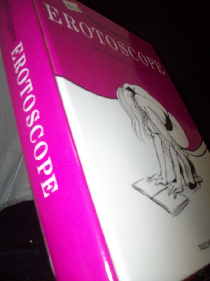 Artikelbild 1 des Artikels “Erotoscope / Tomi Ungerer. [German transl. by Harald Hellmann... Engl. transl. by Chris Miller and Jonathan Murphy. French transl. by Philippe Safavi] “