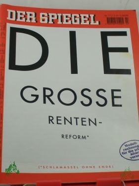 Product image 1 of the product “DER SPIEGEL 7/2001, Die große Rentenreform ”