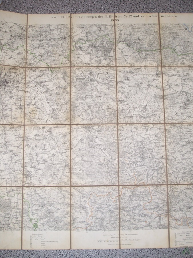 Artikelbild 1 des Artikels “No 32, Karte zu den Herbstübungen der III. Division No 32 und zu den Korpsmanövern 1898 “