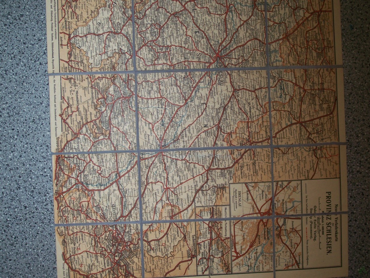 Artikelbild 1 des Artikels “Neue Verkehrskarte, Provinz Schlesien, Massstab 1: 600 000 “