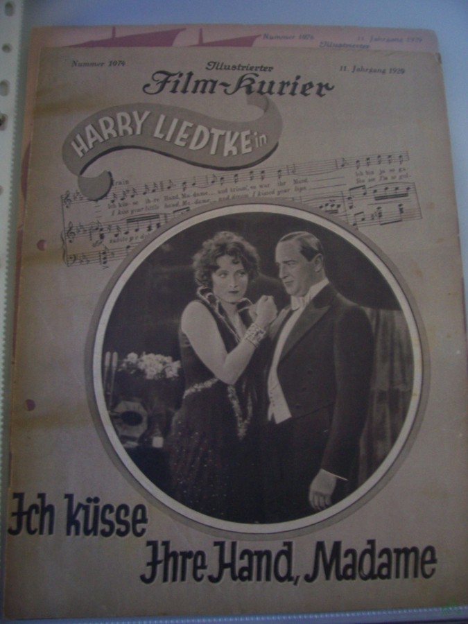 Artikelbild 1 des Artikels “Nummer 1074, 1929, Ich küsse ihre Hand, Madame, mit Harry Liedke “