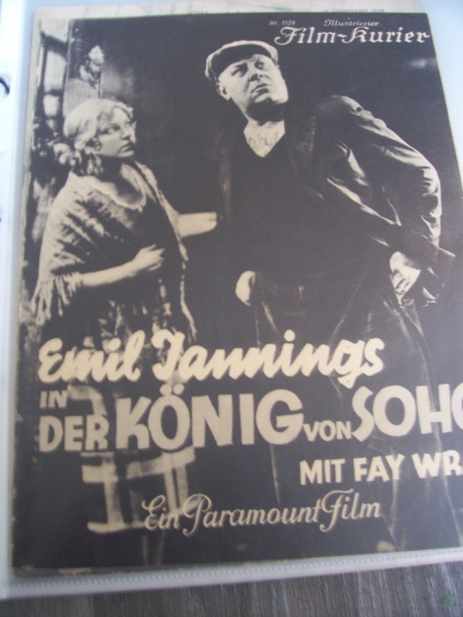 Artikelbild 1 des Artikels “Nummer 1156, 1929, Der König von SOHO, mit Emil Jannings und Fay Wray “