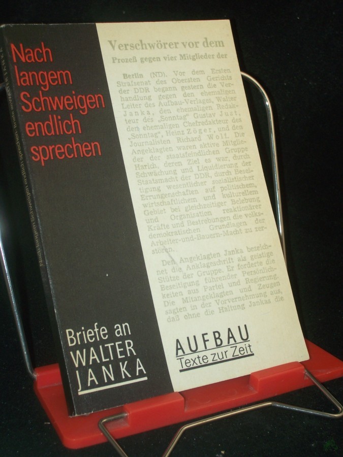 Product image 1 of the product “Nach langem Schweigen endlich sprechen : Briefe an Walter Janka / hrsg. von Alfred Eichhorn u. Andreas Reinhardt ”