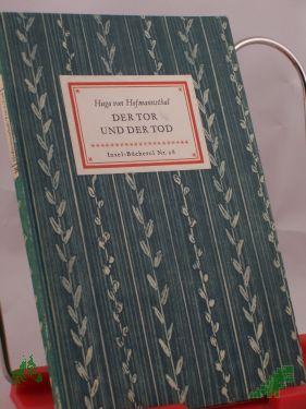 Product image of the product “Der Tor und der Tod : Dramatisches Gedicht / Hugo von Hofmannsthal ”