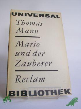 Product image of the product “Mario und der Zauberer : Erzählung / Thomas Mann ”