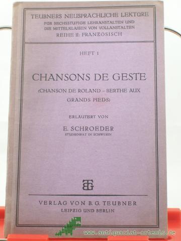 Artikelbild des Artikels “Chansons de geste / M. u. G. Huisman. Erl. von E. Schroeder “