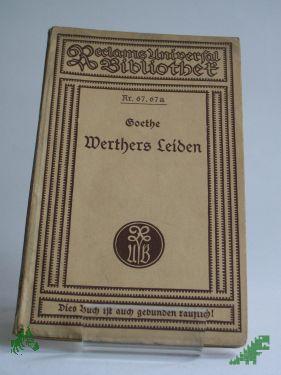 Product image of the product “Die Leiden des jungen Werthers / Von Wolfgang von Goethe ”