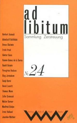 Product image of the product “ad libitum Nr. 24. Sammlung Zerstreuung ”