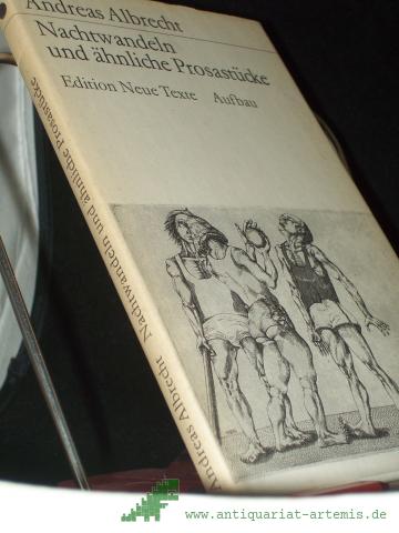 Product image of the product “Nachtwandeln und ähnliche Prosastücke / Andreas Albrecht ”