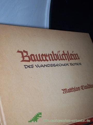 Product image of the product “Bauernbüchlein des Wandsbecker Boten / Matthias Claudius. Zeichn. von Elisabeth Reuter ”