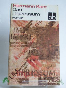 Product image of the product “Das Impressum : Roman / Hermann Kant ”