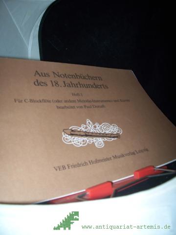 Artikelbild des Artikels “Aus Notenbüchern des 18. Jahrhunderts Teil: 1. / Für C-Blockflöte (oder andere Melodie-Instr.) und Klavier bearb. von Paul Donath “