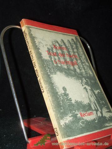Product image of the product “Komm Trost der Nacht, o Nachtigall : dt. Gedichte aus d. 17. Jh. / hrsg. von Horst Hartmann ”