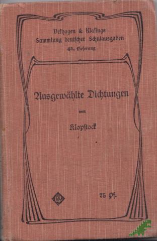 Artikelbild des Artikels “Ausgewählte Dichtungen von Klopstock, “