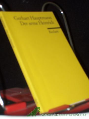 Product image of the product “Der arme Heinrich : eine deutsche Sage / Gerhart Hauptmann. Nachw. von Fritz Martini ”