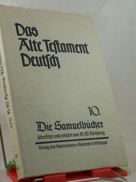 Artikelbild des Artikels “Die Samuelbücher / Übers. u. erkl. v. Hans Wilhelm Hertzberg “