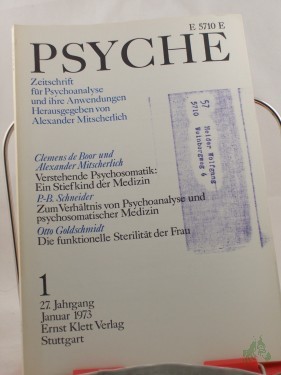 Artikelbild des Artikels “1/27, 1973, Zum Verhältnis von Psychoanalyse und psychosomatischer Medizin “