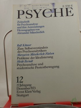 Artikelbild des Artikels “12/27, 1973, Margarete Mitscherlich-Nielsen Probleme der Idealisierung “