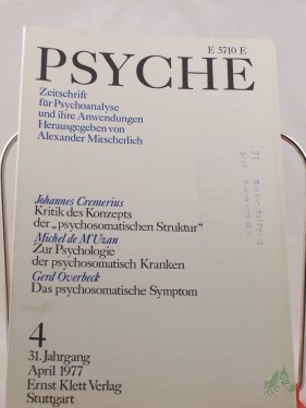 Artikelbild des Artikels “4/31, 1977, Michel de M'Uzan Zur Psychologie der psychosomatisch Kranken “