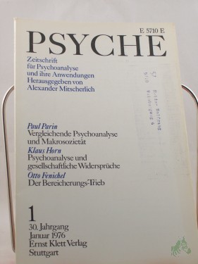 Artikelbild des Artikels “1/30, 1976, Klaus Horn Psychoanalyse und gesellschaftliche Widersprüche “
