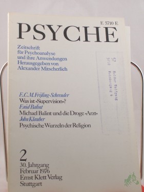 Artikelbild des Artikels “2/30, 1976, E. C. M. Frijling-Schreuder Bemerkungen zur Supervision “