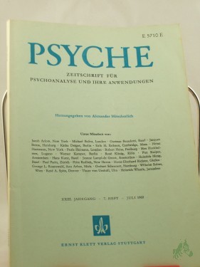 Artikelbild des Artikels “XXIII/7, 1969, Dr. Eugen Mahler Beobachtbare kollektive Ichreaktionen “