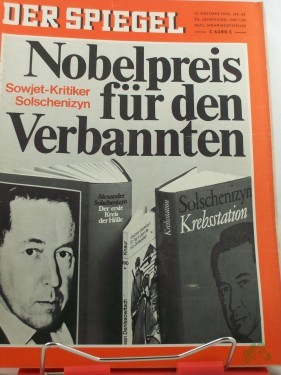 Product image of the product “42/1970, Nobelpreis für den Verbannten, Sowjet Kritiker Solschenizyn ”