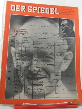 Product image of the product “25/1960, Dienstlaufbahn Eichmann, Adolf, SS-Nr. 45326 ”