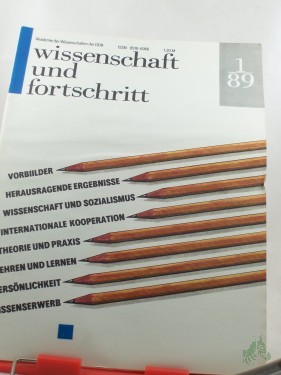 Artikelbild des Artikels “Wissenschaft und Fortschritt, 1/1989 “