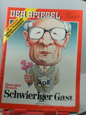 Artikelbild des Artikels “36/1987, 31. August, Schwieriger Gast, Honecker Besuch “