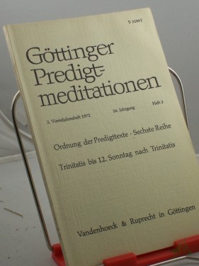 Artikelbild des Artikels “Ordnung der Predigttexte, Sechste Reihe, Trinitatis bis 12. Sonntag nach Trinitatis, Heft 3, 1972 “