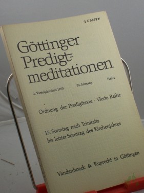 Artikelbild des Artikels “Ordnung der Predigttexte, 15. Sonntag nach Trinitatis bis letzter Sonntag des Kirchenjahres, Heft 1, 1975 “