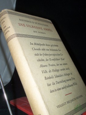 Artikelbild des Artikels “Die silberne Ampel : ein Roman / Reinhold Schneider “