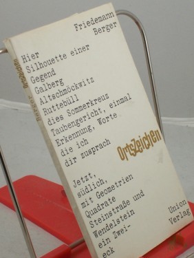 Product image of the product “Orts-Zeichen : Gedichte / Friedemann Berger ”