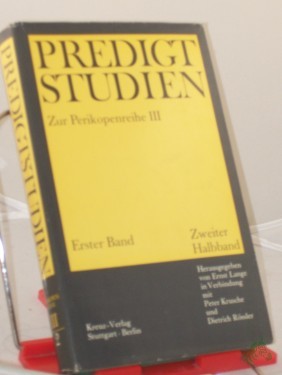 Artikelbild des Artikels “Predigtstudien für das Kirchenjahr 1968/1969, Zur Perikopenreihe III - Zweiter Halbband “