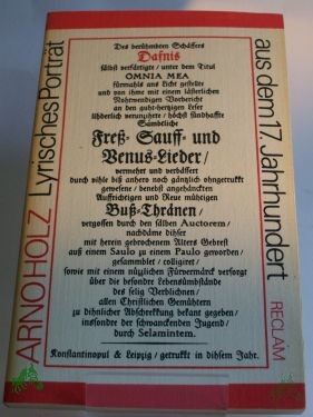 Artikelbild des Artikels “Dafnis : lyr. Portr. aus d. 17. Jh. / Arno Holz. Hrsg. von Horst Drescher “