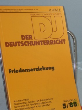 Artikelbild des Artikels “5/1988, Friedenserziehung “