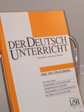 Artikelbild des Artikels “1/1991, Krise der Literaturkritik “