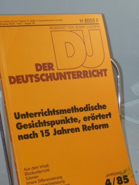 Artikelbild des Artikels “4/1985, Unterrichtsmethodische Gesichtspunkte, erörtert nach 15 Jahren Reform “